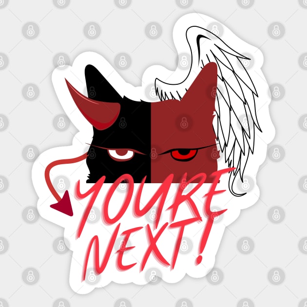 Fallen Angel Cat Sticker by brand.re